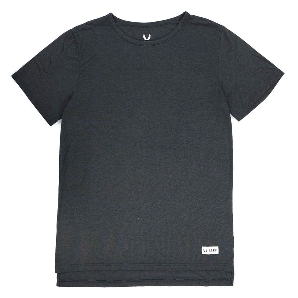 ASRV High Low Long Crew Tee Short Sleeve Athleisure Minimal Sporty Gym Medium
